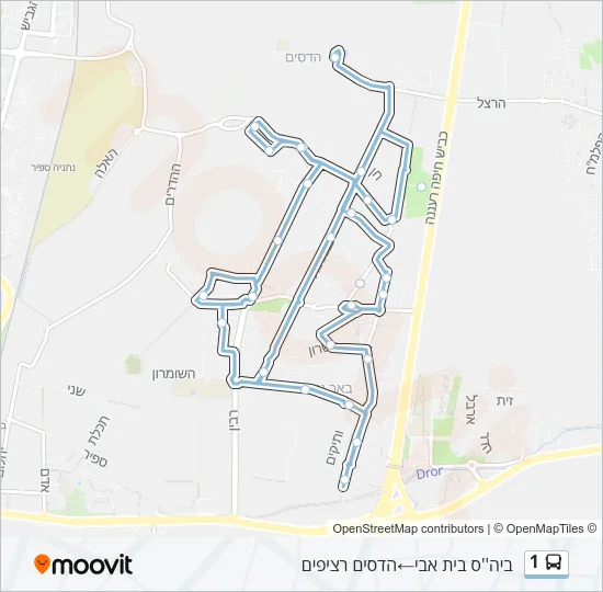 1 Bus Line Map