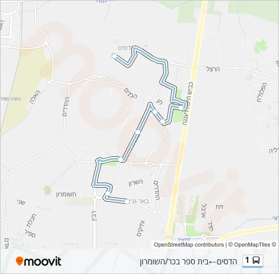 1 Bus Line Map