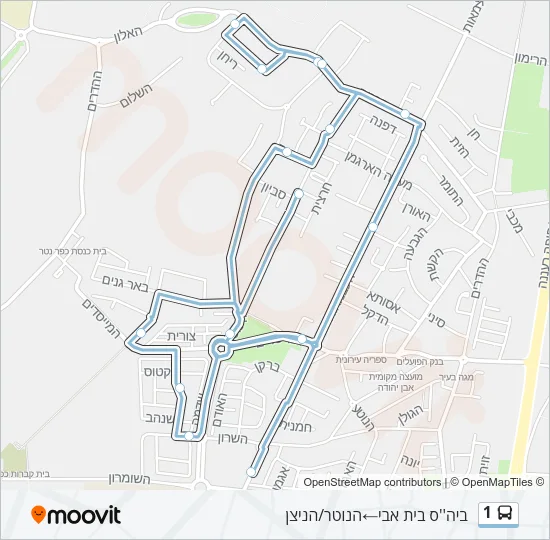 1 Bus Line Map