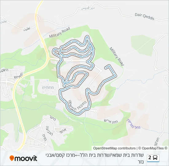 2 Bus Line Map
