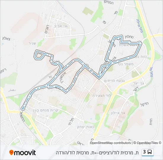 Автобус 3: карта маршрута