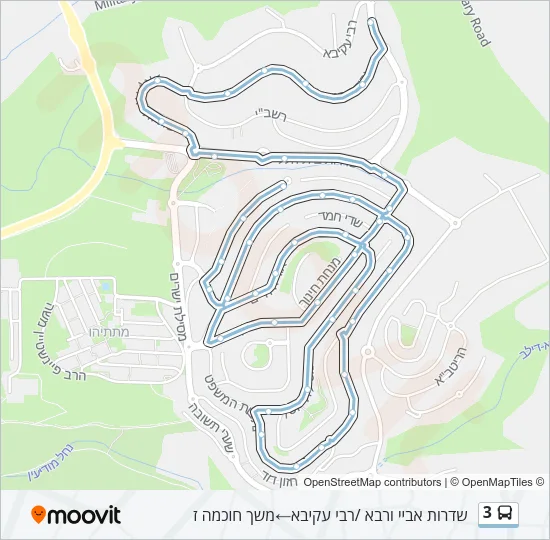 3 Bus Line Map
