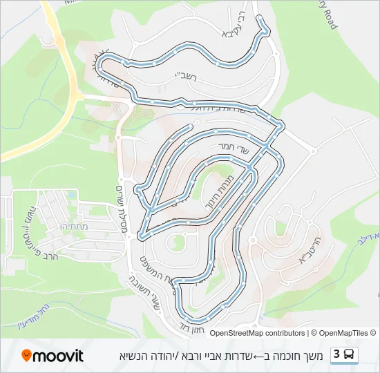 3 Bus Line Map