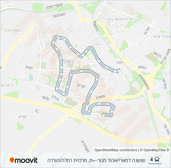 Автобус 4: карта маршрута