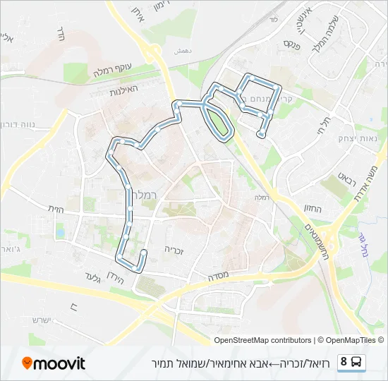 8 Bus Line Map