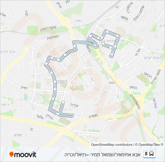 8 Bus Line Map