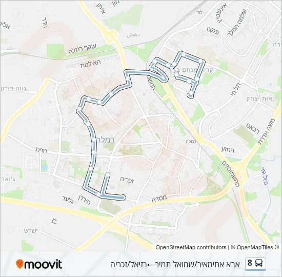8 Bus Line Map