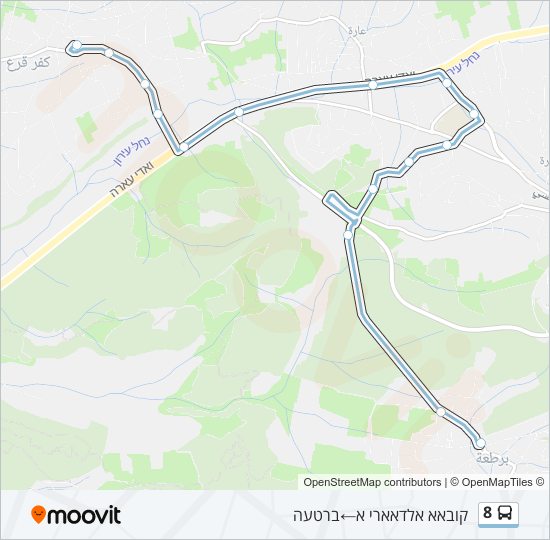 8 Bus Line Map