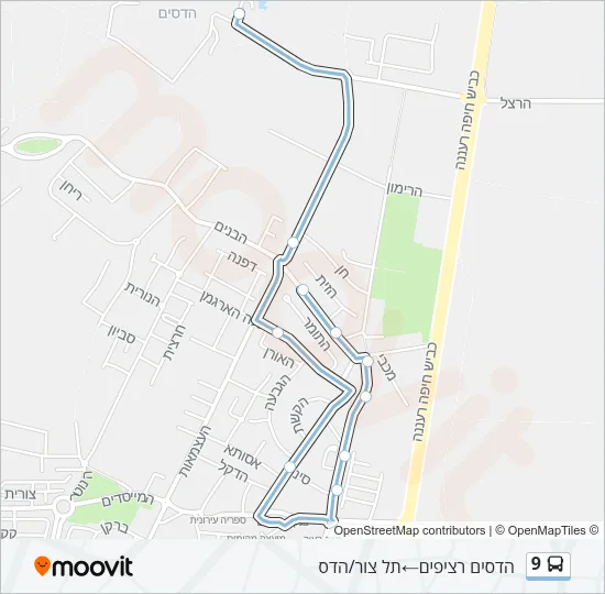 9 Bus Line Map