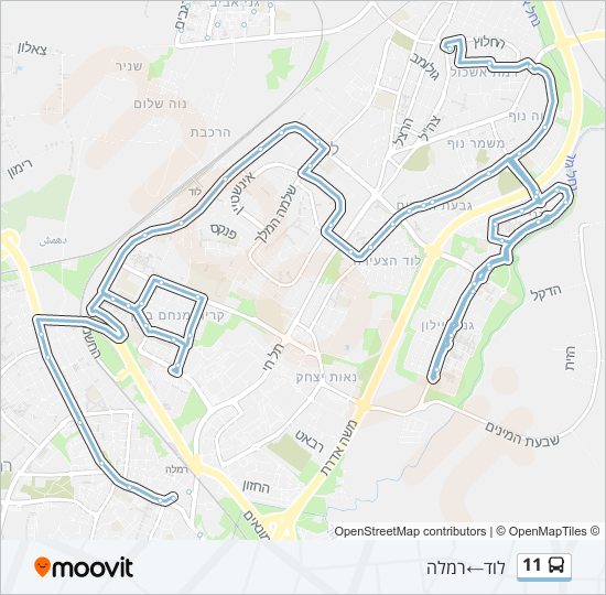 11 bus Line Map