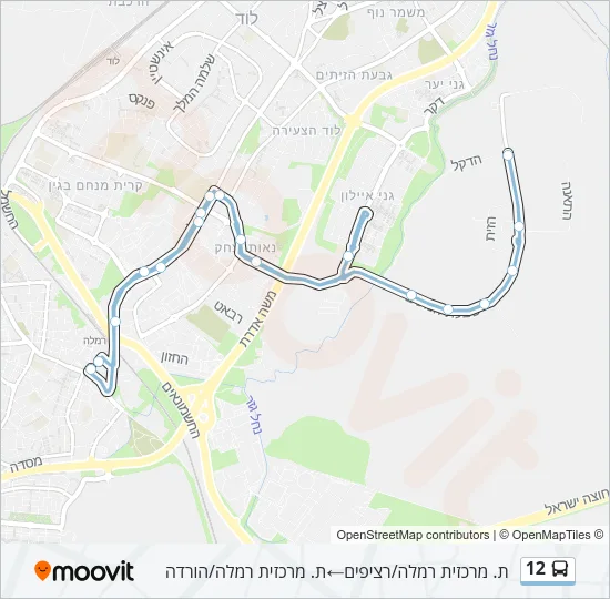 Автобус 12: карта маршрута