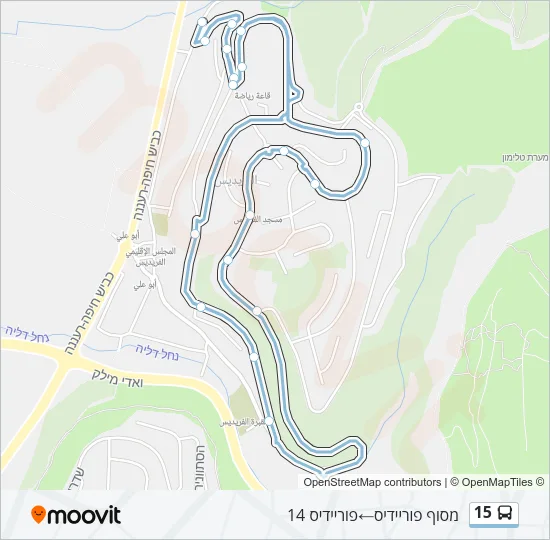 15 Bus Line Map