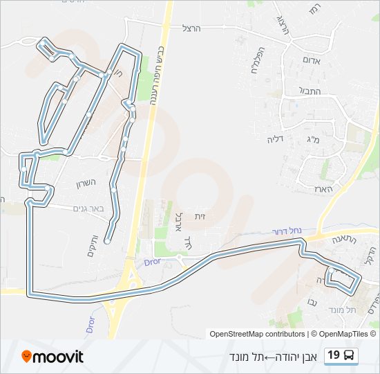 19 Bus Line Map