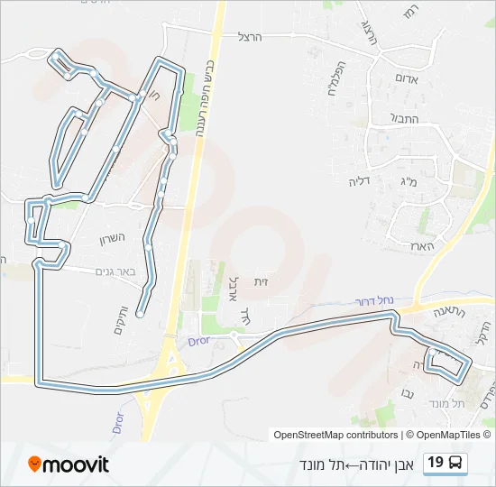 19 Bus Line Map