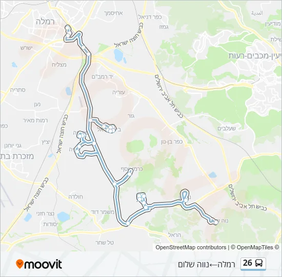 26 Bus Line Map