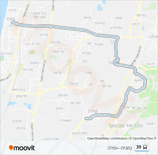 39 Bus Line Map