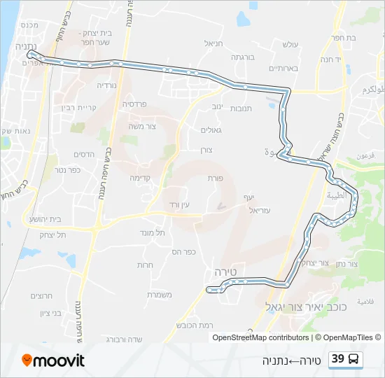 39 Bus Line Map