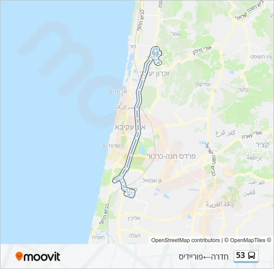 53 Bus Line Map