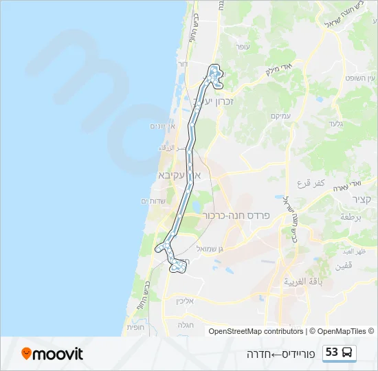 53 Bus Line Map