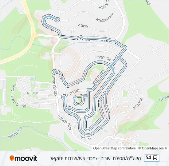 54 Bus Line Map
