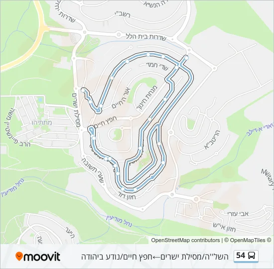 54 Bus Line Map