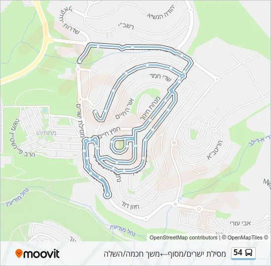 54 Bus Line Map
