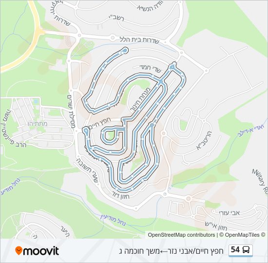 54 Bus Line Map