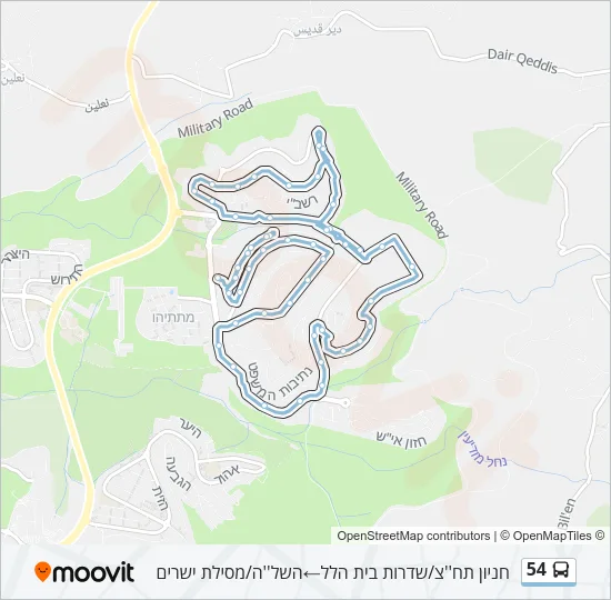 54 Bus Line Map