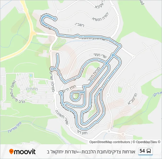 Автобус 54: карта маршрута