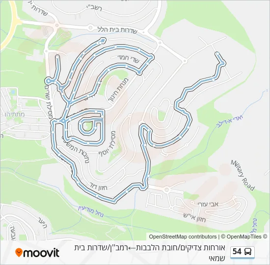 Автобус 54: карта маршрута