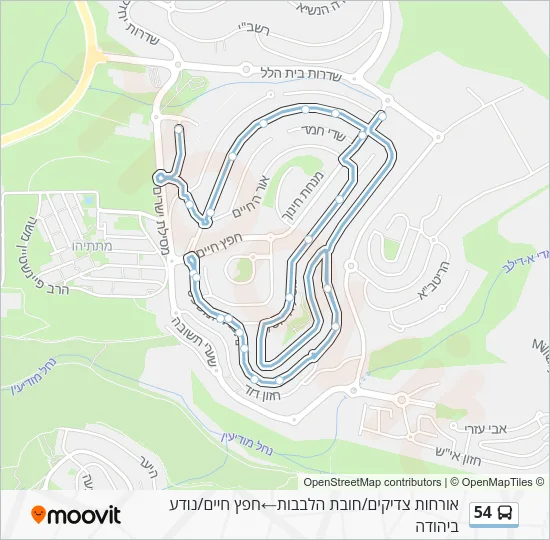 Автобус 54: карта маршрута