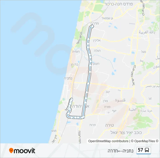 57 Bus Line Map