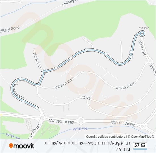 57 Bus Line Map