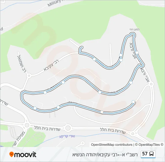57 Bus Line Map