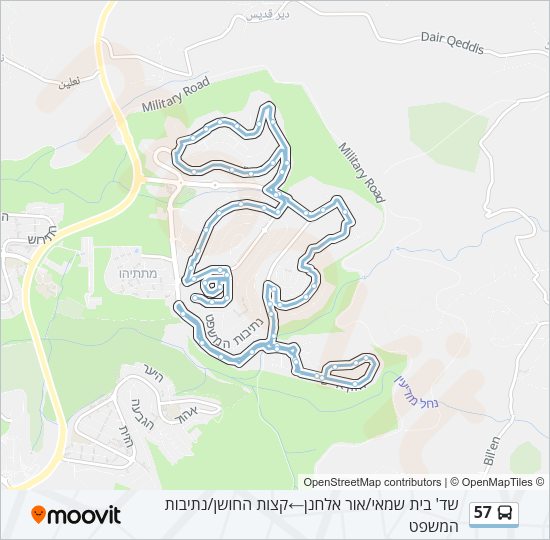 57 Bus Line Map