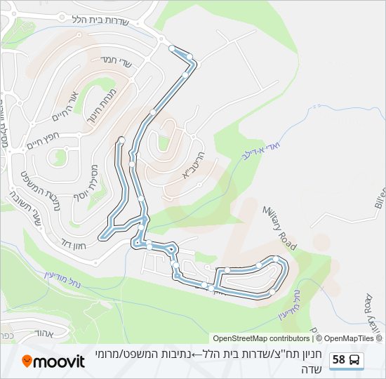 Автобус 58: карта маршрута