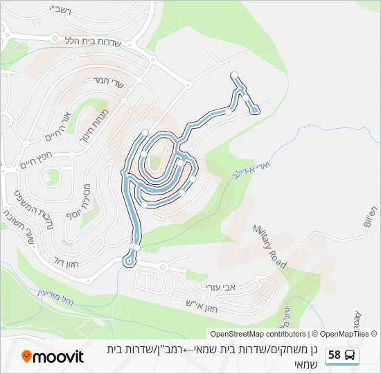 58 Bus Line Map
