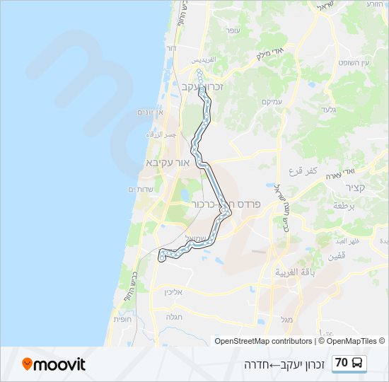 70 Bus Line Map