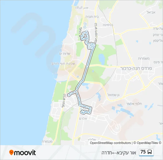 75 Bus Line Map