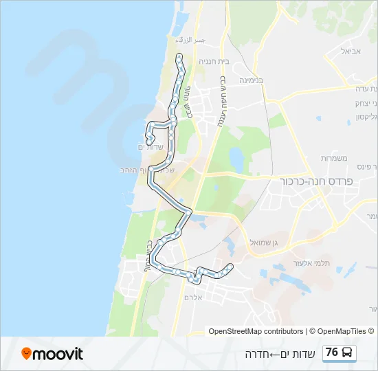 76 Bus Line Map