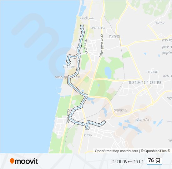 76 Bus Line Map