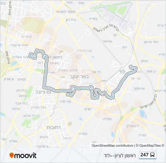 Автобус 247: карта маршрута