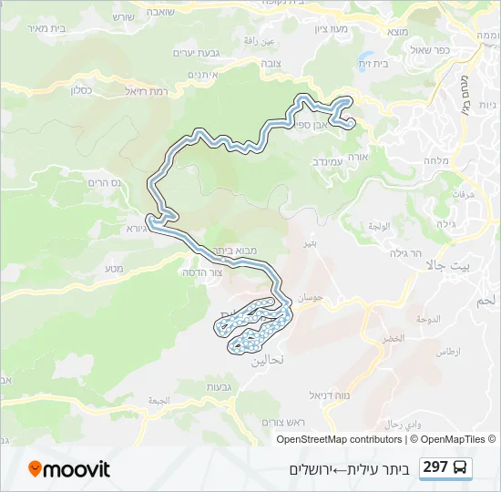 297 Bus Line Map