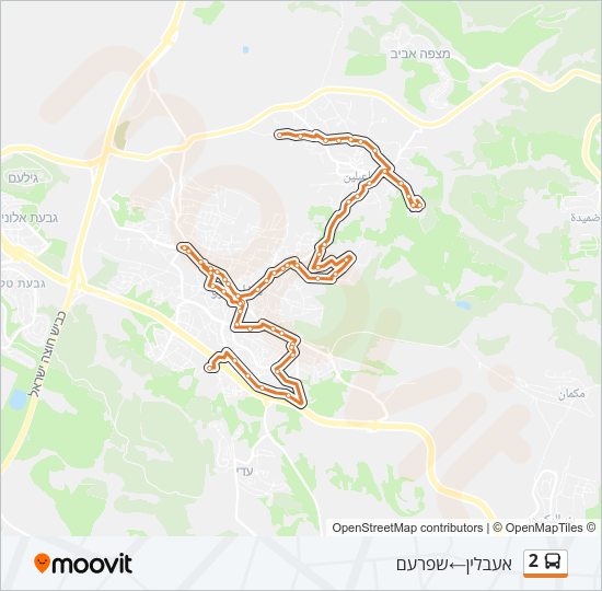 2 Bus Line Map