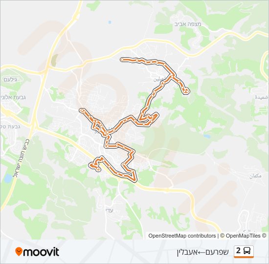 2 bus Line Map