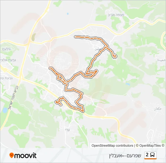 2 Bus Line Map