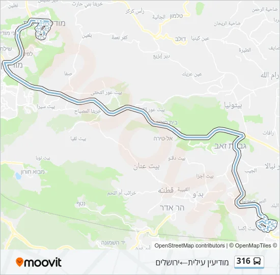 316 Bus Line Map