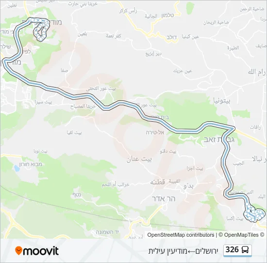326 Bus Line Map