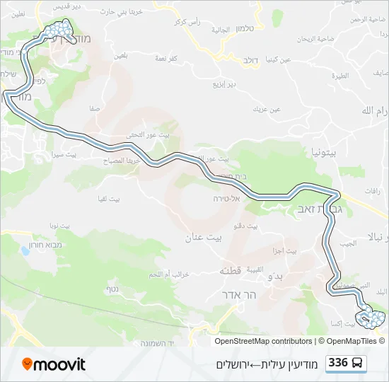 336 Bus Line Map