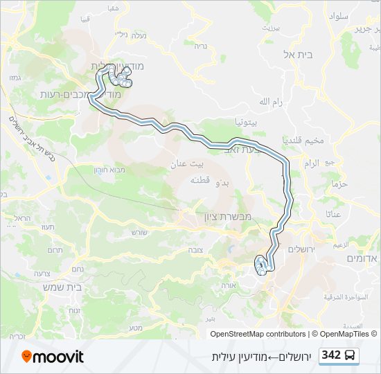 342 Bus Line Map